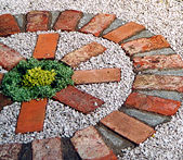 Brick circle, just constructed, spring 1998