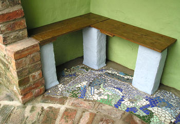 Millennium Shed floor, showing completed mosaic