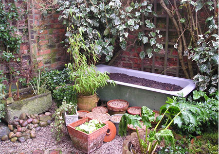 Bath ready for planting, March 2004